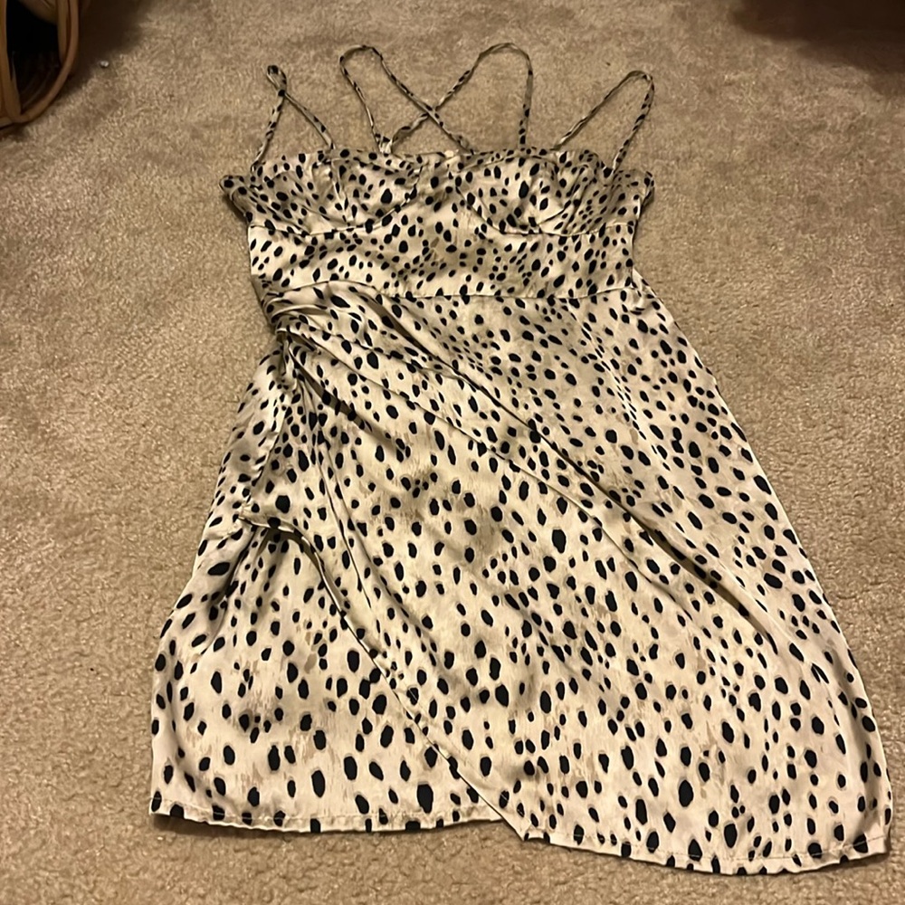 animal print zara dress